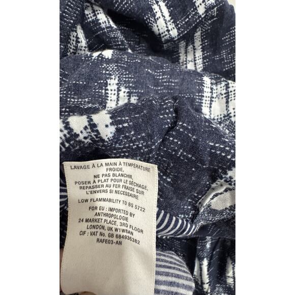 Velvet Graham & Spencer Navy Ikat Print Jumpsuit Drawstring Waist - Picture 6 of 6